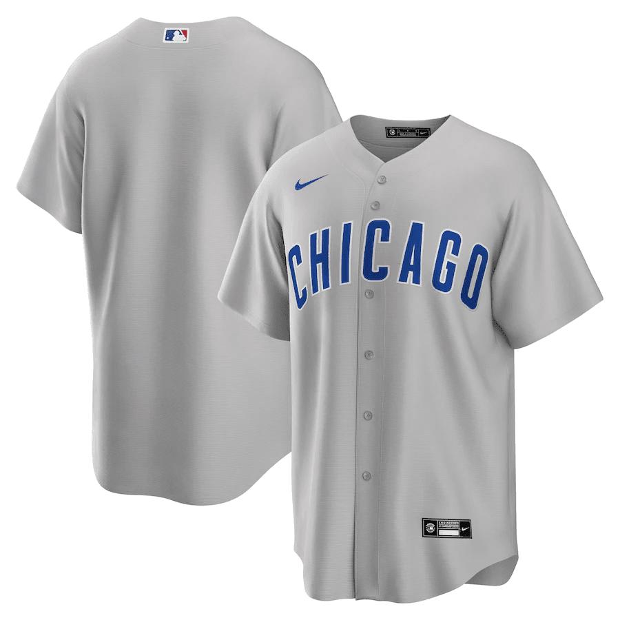 Chicago Cubs Road Team Men Jersey – Gray