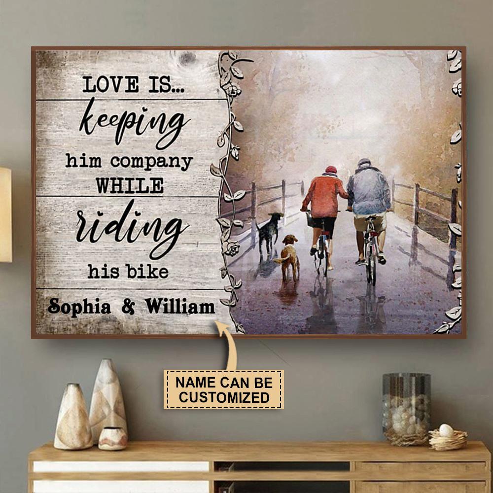 Aeticon Gifts Personalized Cycling Keeping Him Company Canvas Mom Dad Gift Home Decor