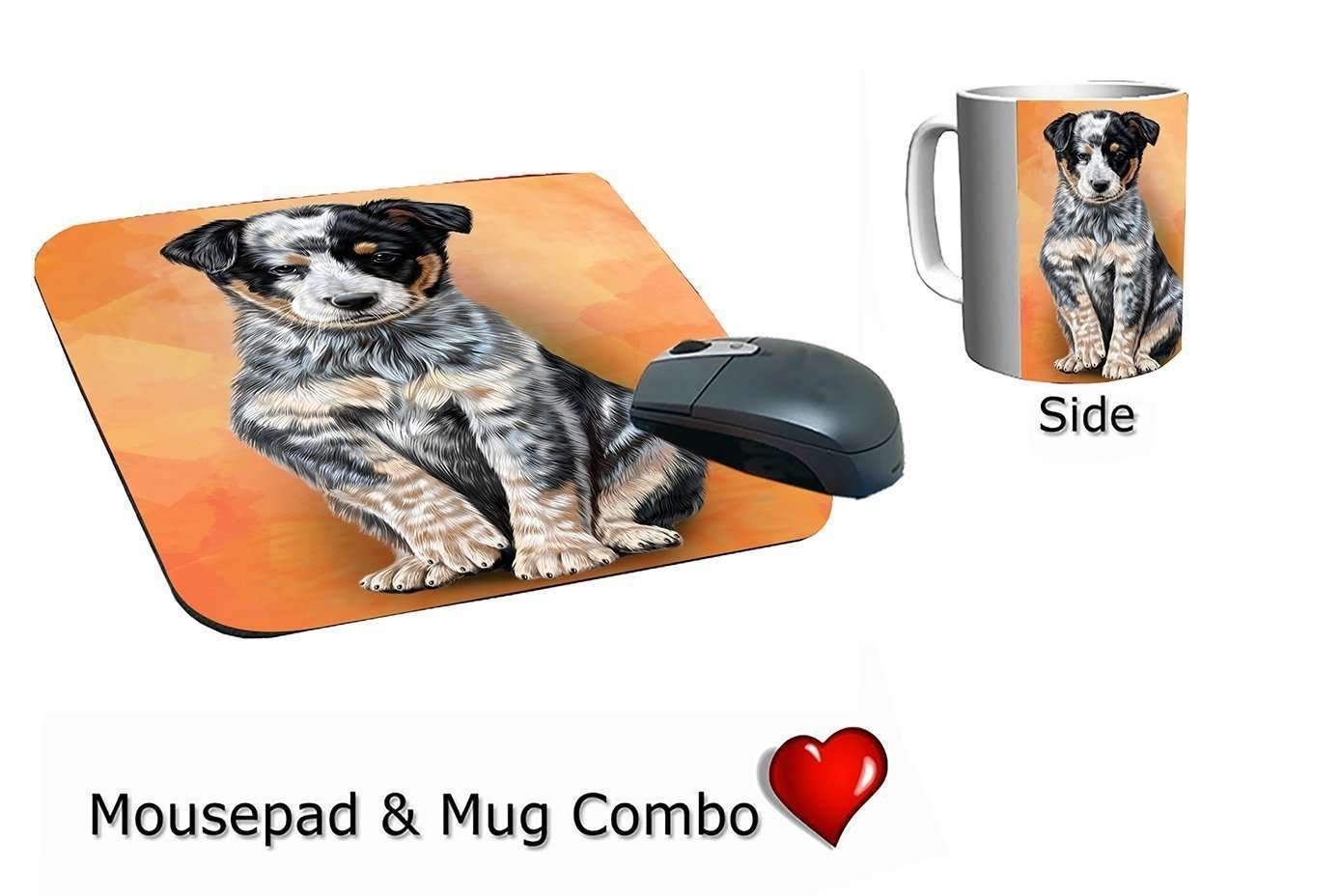 Australian Cattle Puppy Dog Mug & Mousepad Combo Gift Set