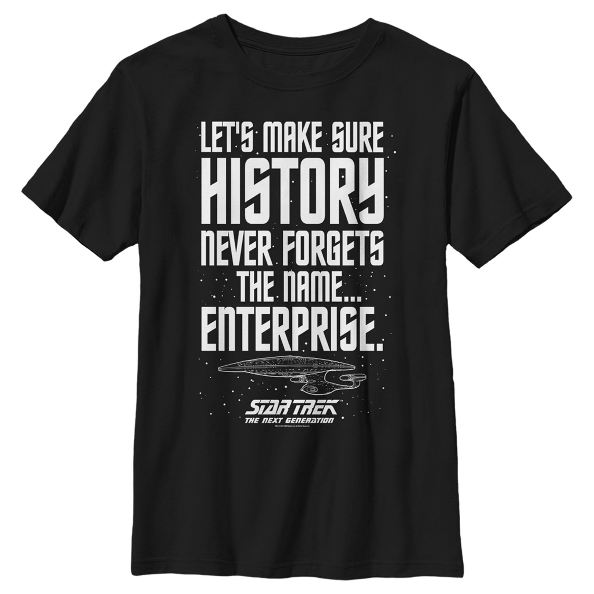 Boy’S Star Trek: The Next Generation Let’S Make Sure History Never Forgets The Uss Enterprise T-Shirt