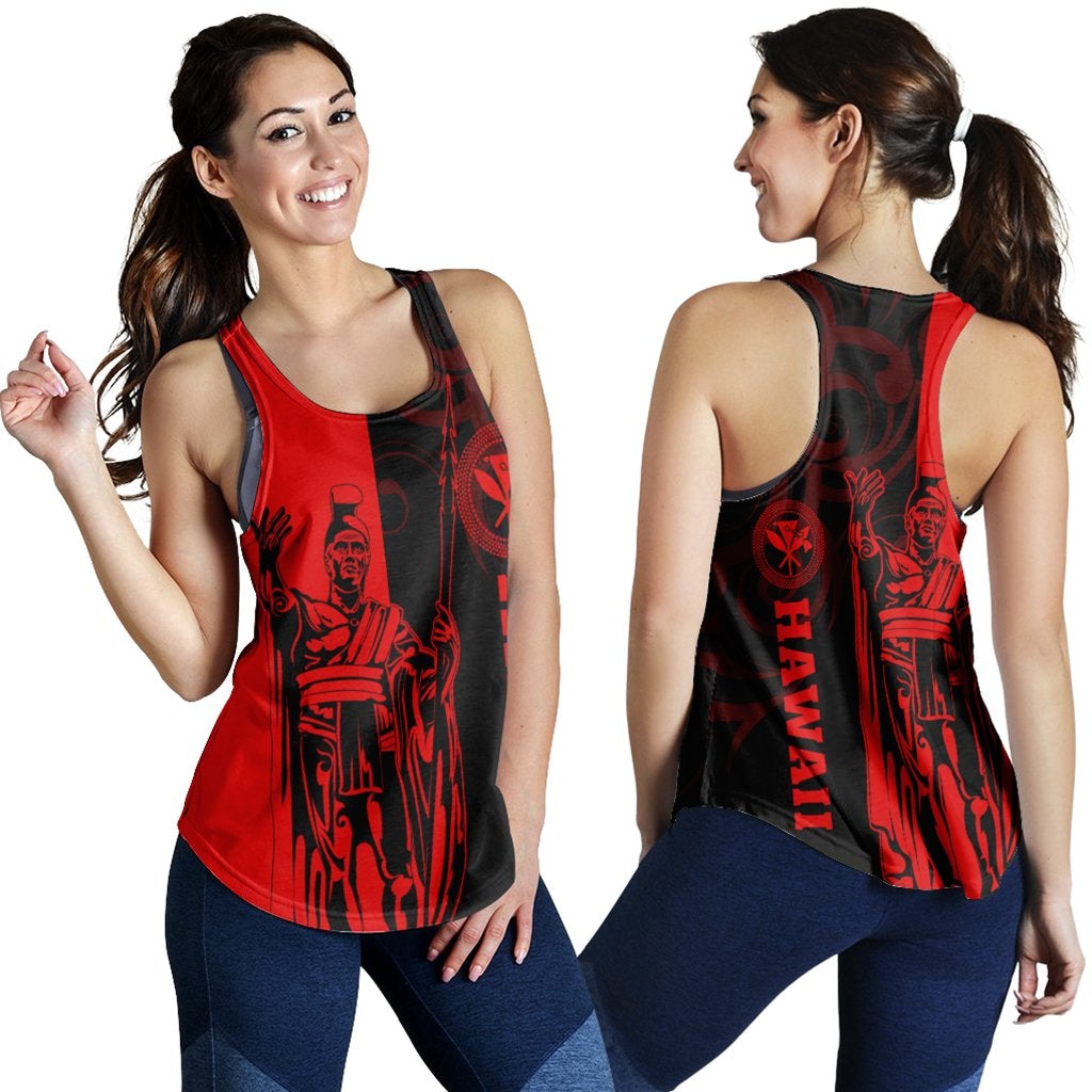 Hawaiian King Polynesian Racerback Tank Lawla Style Red Ha80958