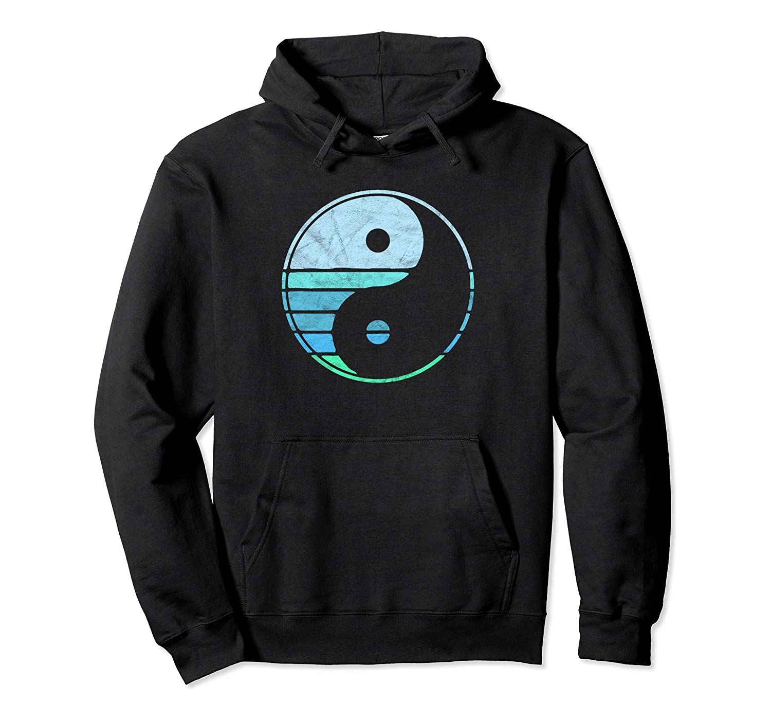 Vintage Yin Yang Eighties Minimalist Water and Life Design Pullover Hoodie, T-Shirt, Sweatshirt, Tank Top, Racerback, Dolman