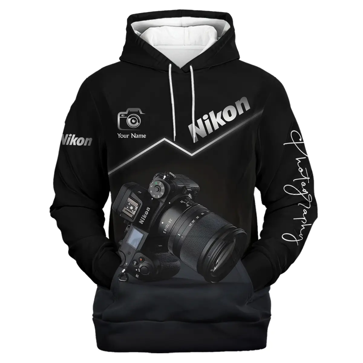 Personalized Gift Custom Name Nikon Camera Photography All Over Prints Blpt81124A1Nk  Hoodie