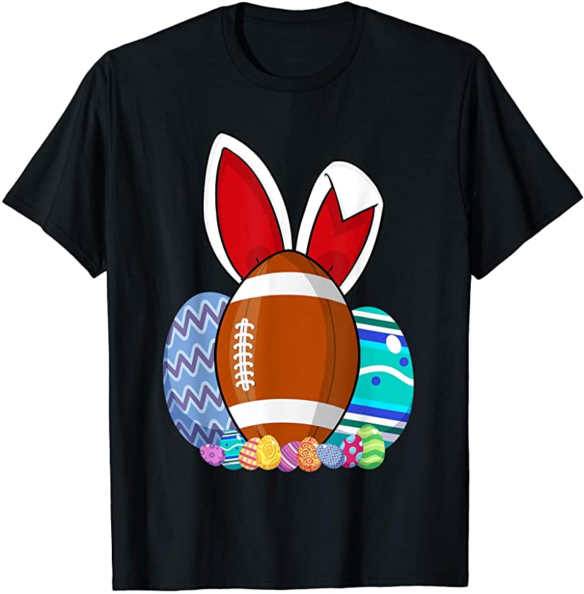 Cute Football Easter Egg Bunny Shirt For Kids Boys Toddler T-Shirt