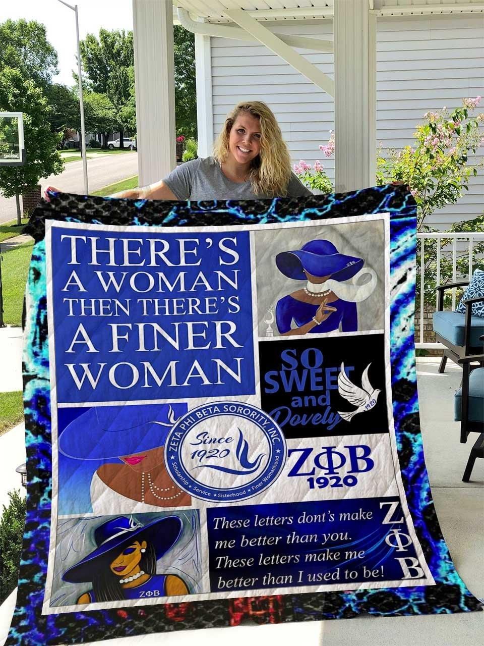 Zeta Phi Beta Quilt Blanket All Season Plus Size Quilt Blanket