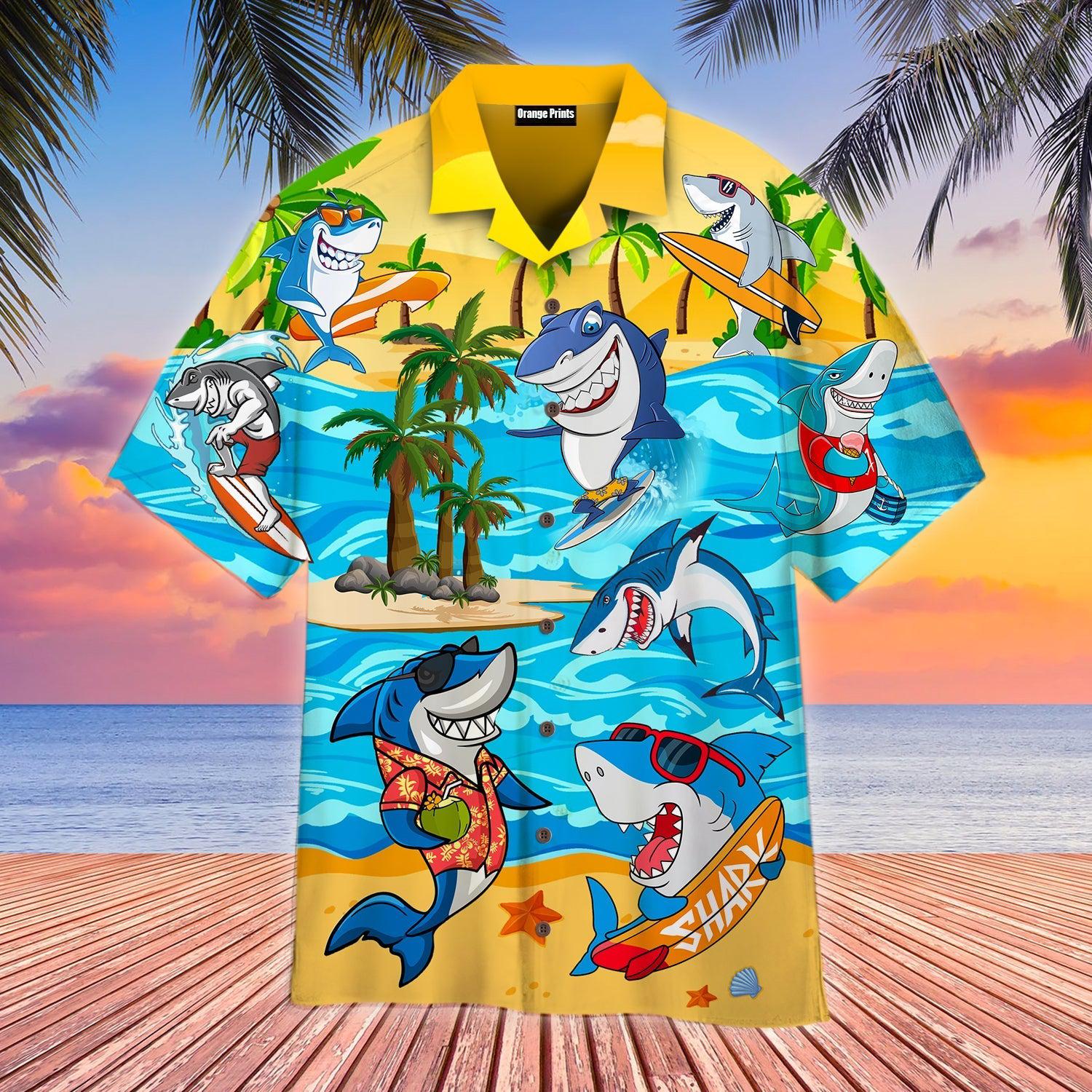 Aloha Shark In Summer Hawaii Shirt For Men Women Ha57374