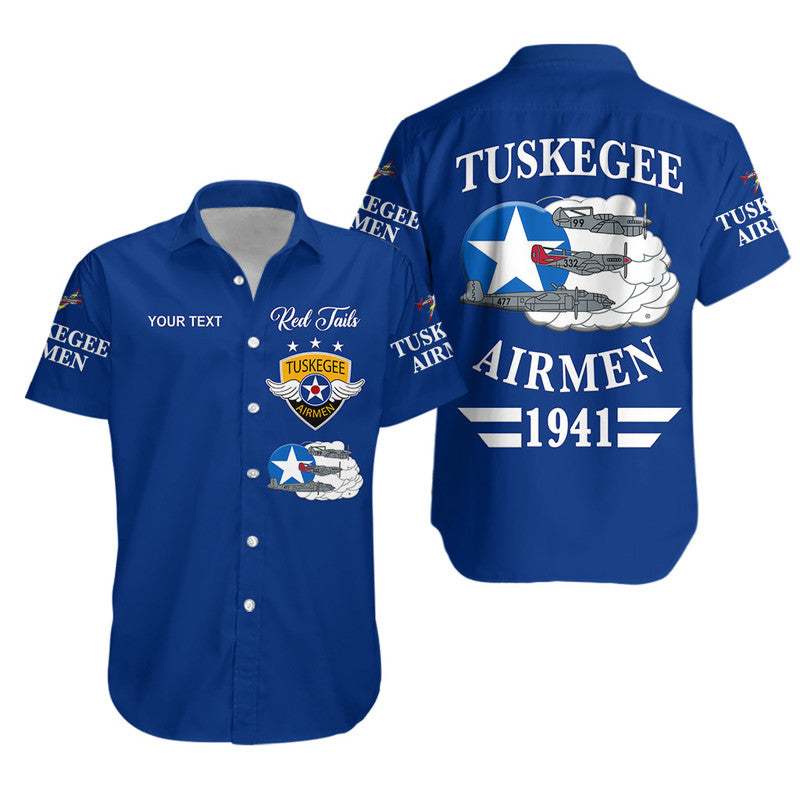 (Custom Personalised) Tuskegee Airmen Hawaiian Shirt The Blue Tails Simplified Vibes – Blue Lt8