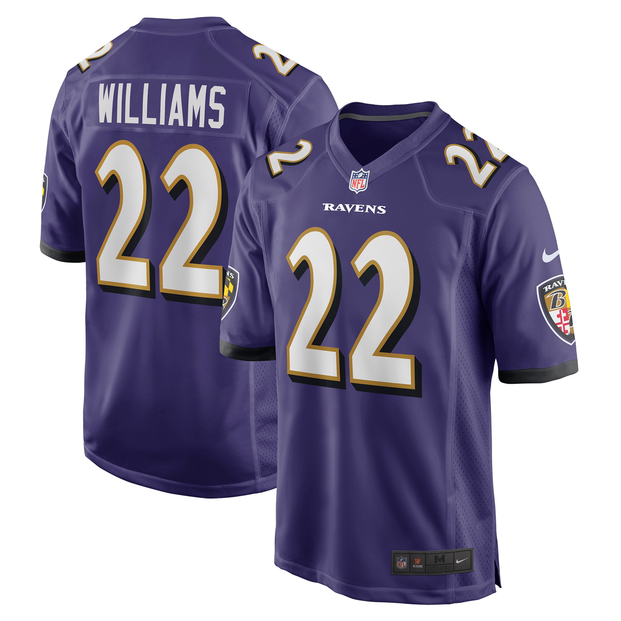 Men’s Baltimore Ravens Damarion Williams Purple Player Game Jersey