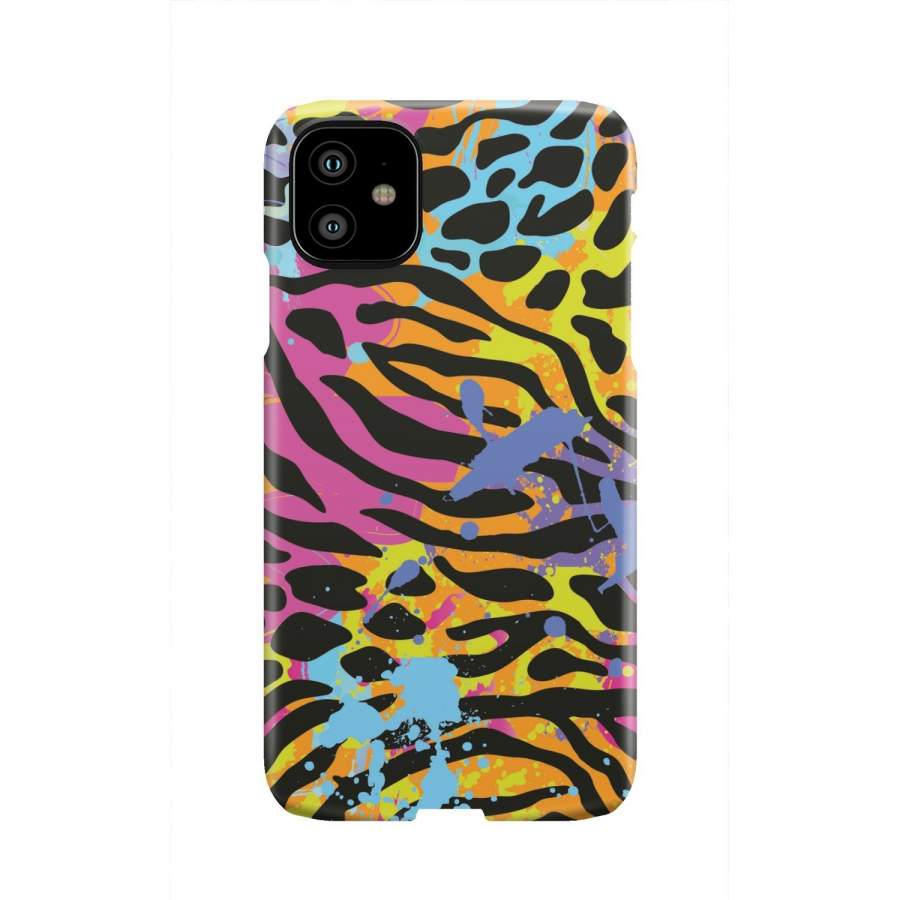 Colorful Zebra Leopard Pattern Print Phone Case