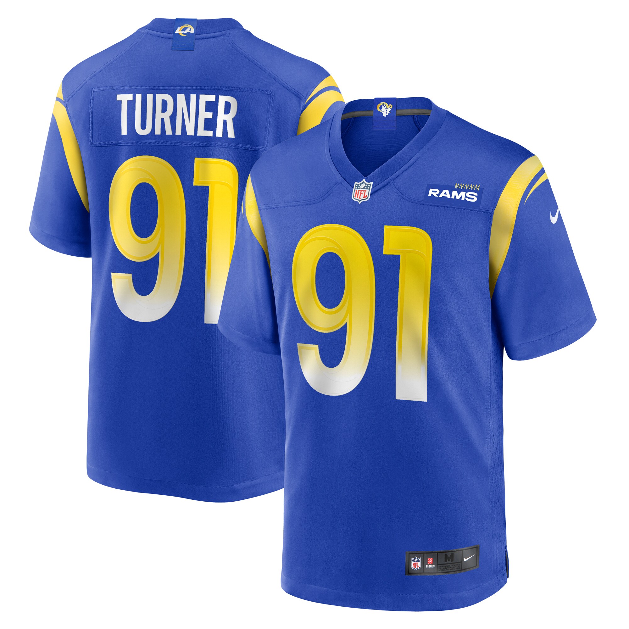 Men’s Los Angeles Rams Kobie Turner Royal Home Game Jersey