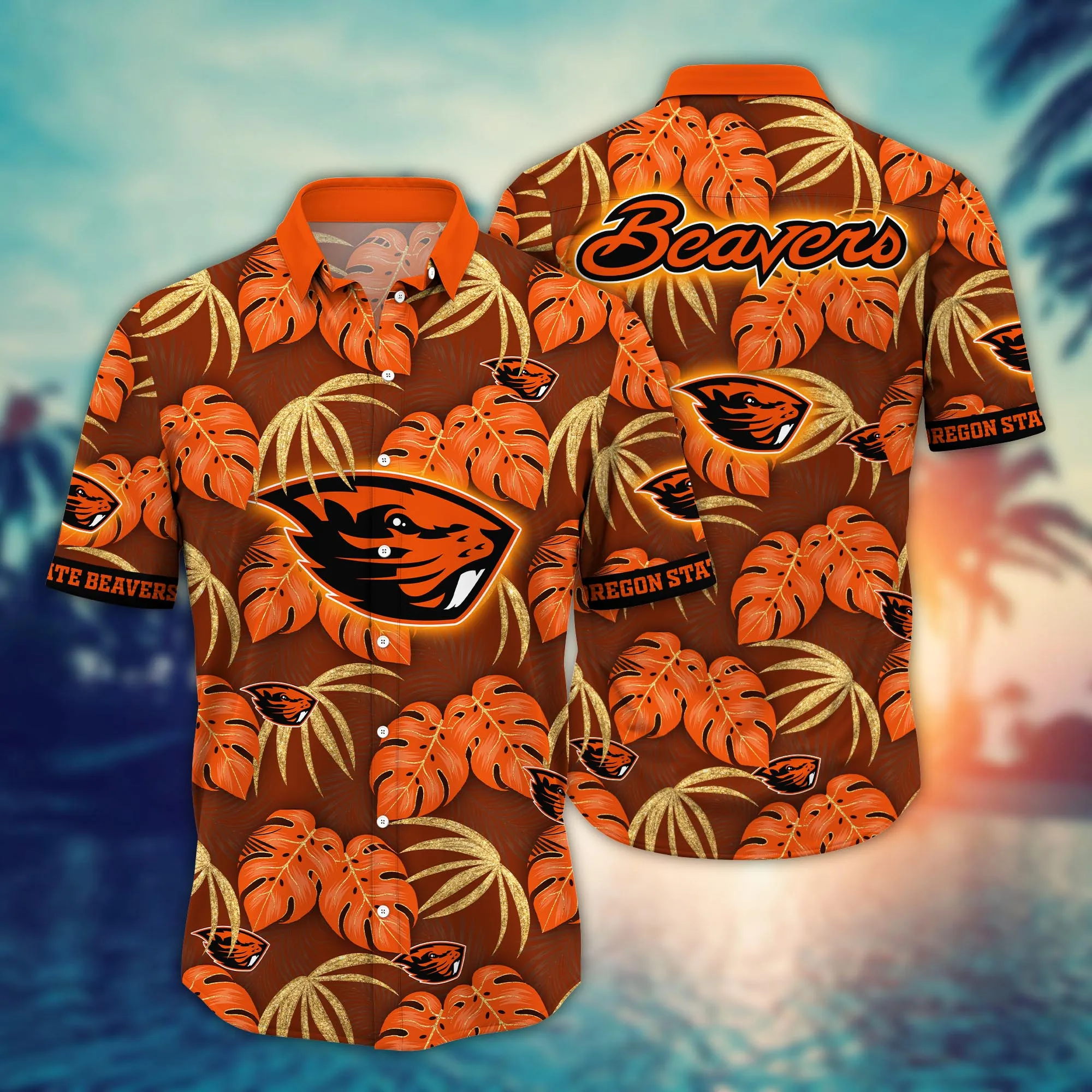 Oregon State Beavers NCAA Hawaiian Shirt Hot Days Aloha Shirt