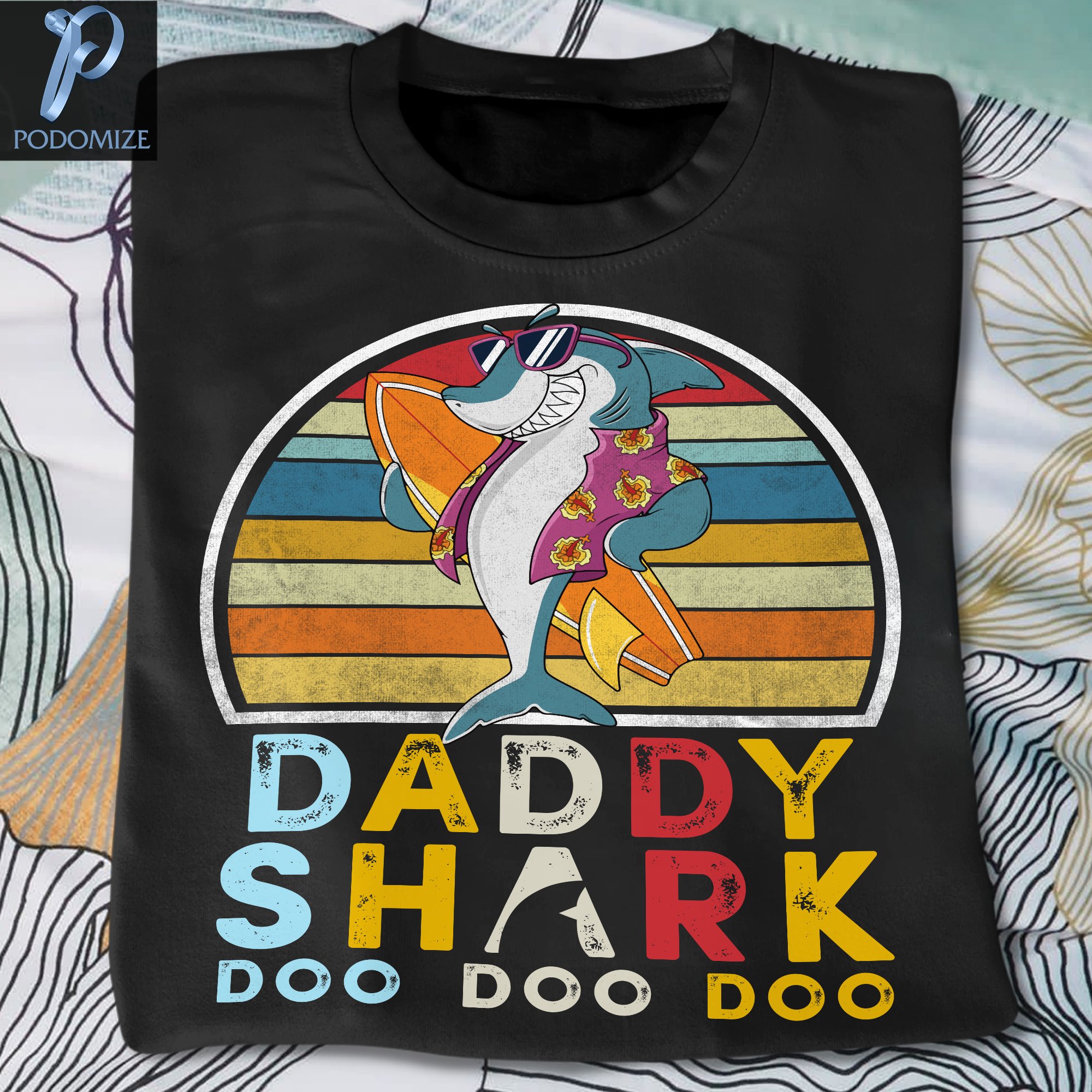 Daddy Shark Doo Doo Doo Graphic Unisex T Shirt, Sweatshirt, Hoodie Size S – 5XL