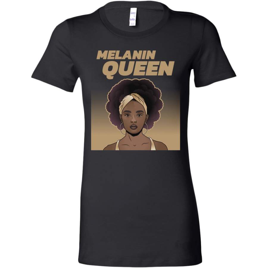 Melanin Queen T-Shirt, Black Queen Shirt For Black Women Graphic Tee Melanin Gifts