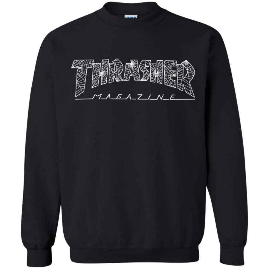 Thrasher Magazine Web Cobweb Spider web Pullover Sweatshirt