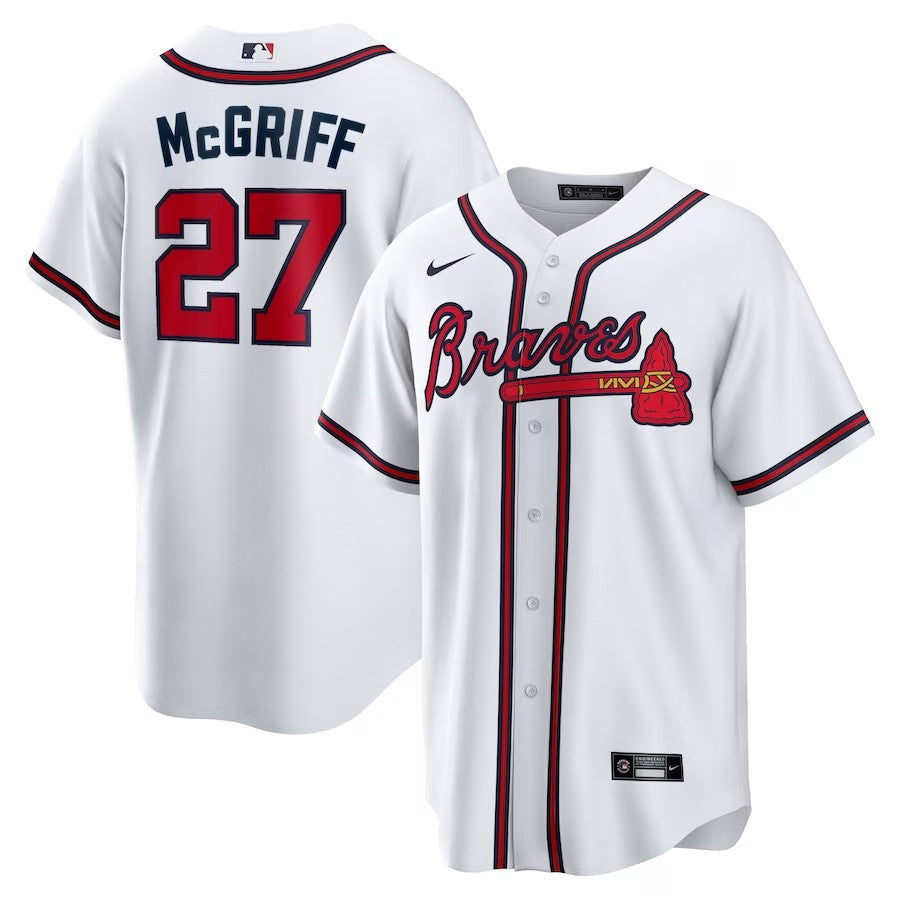 Atlanta Braves #27 Fred Mcgriff 2023 Hall Of Fame Inline Replica Jersey – White