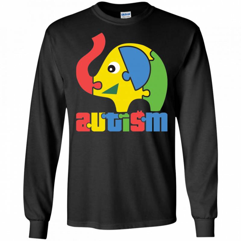 Autism Awareness Elephant LS Sweatshirts