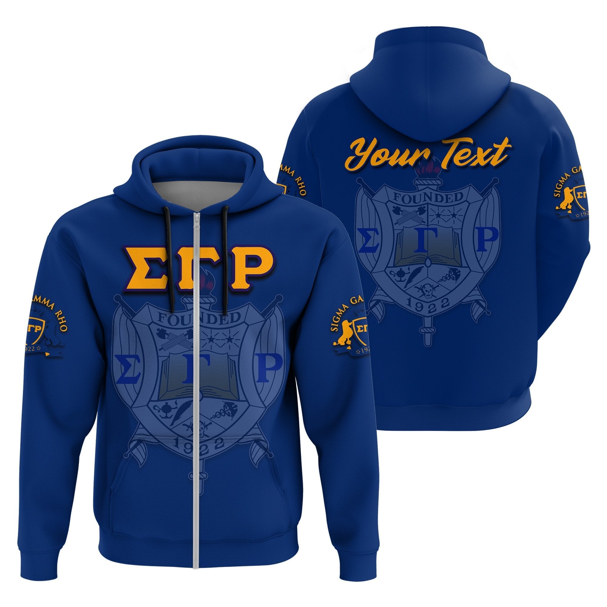 Sorority Hoodie – Personalized Sigma Gamma Rho Zip Hoodie