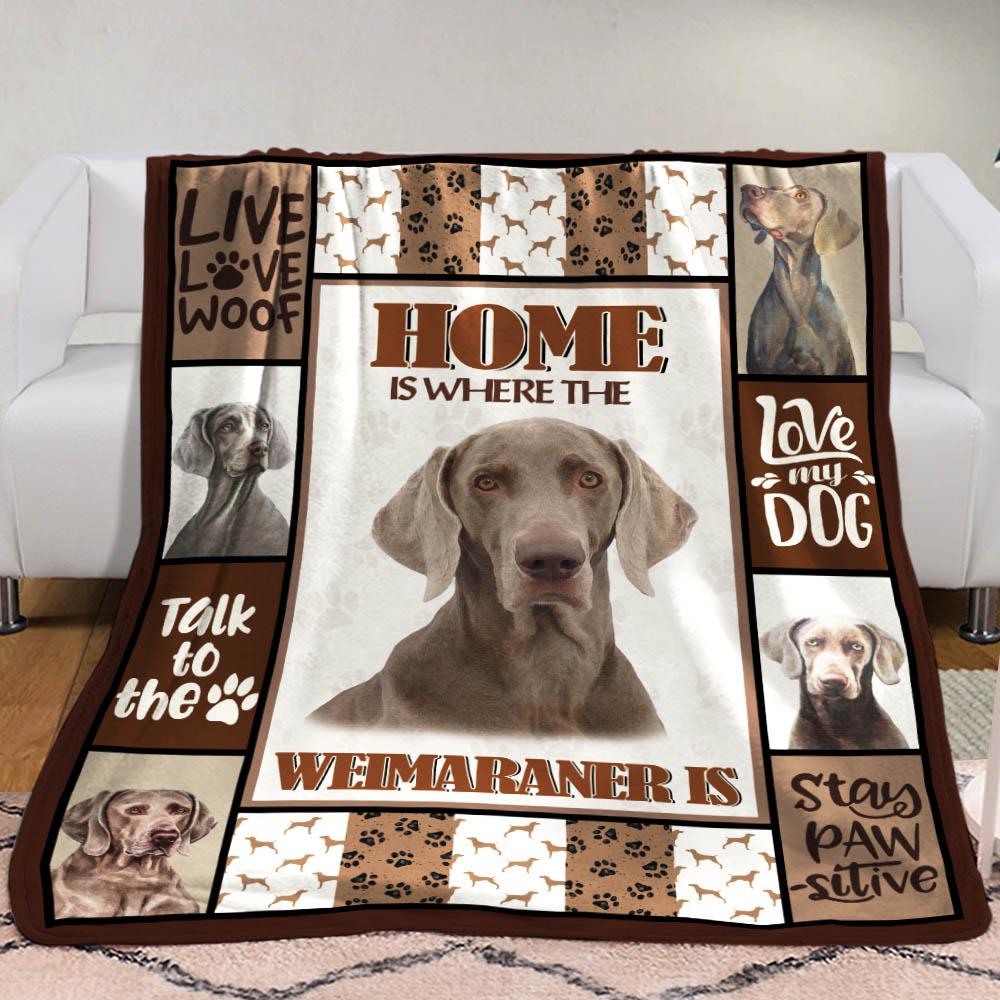 Weimaraner Dog 2 Fleece Blanket, Sherpa Blanket, Gift For Parent, Family Member, Friends Gift, Christmas Gift, Home Decor, Home Living