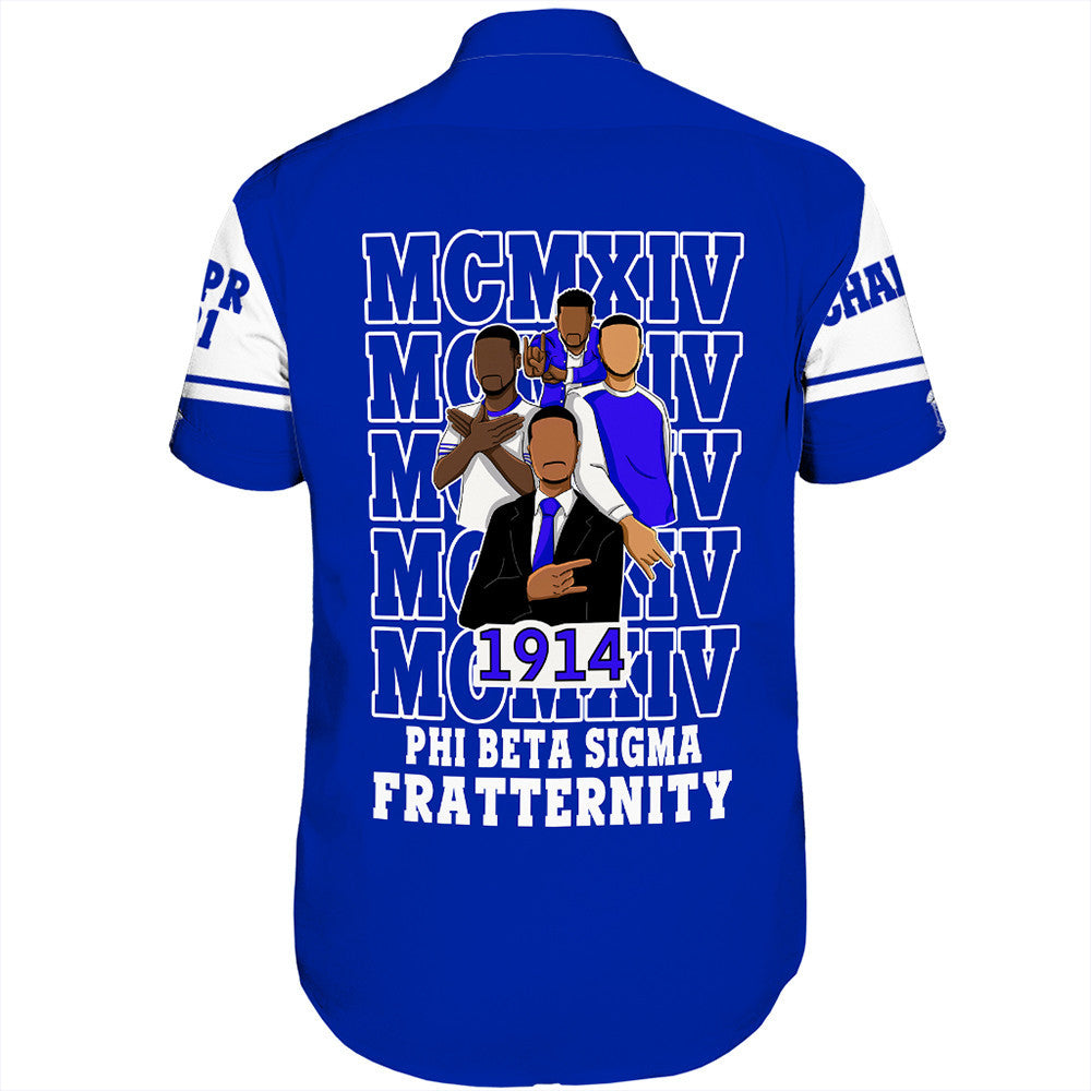 Fraternity Shirt – Personalized Phi Beta Sigma Mcm Style Short Sleeve Shirt