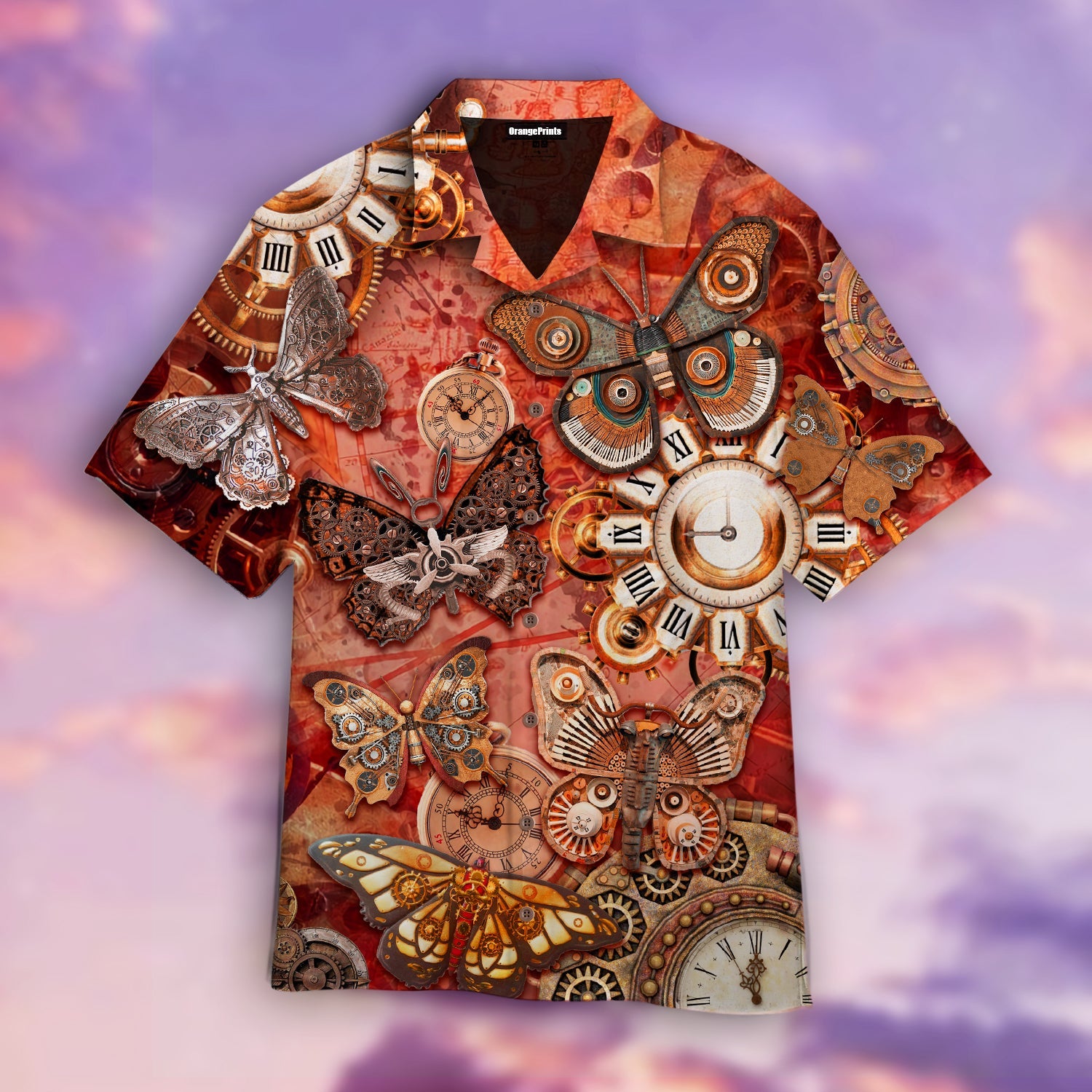 Steampunk Butterfly Hawaii Shirt For Men Women Ha13967