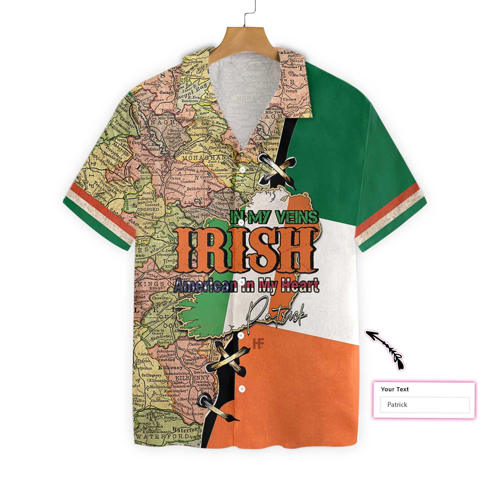 Irish In My Veins American Heart 2001 Custom Hawaii Shirt Ha100135