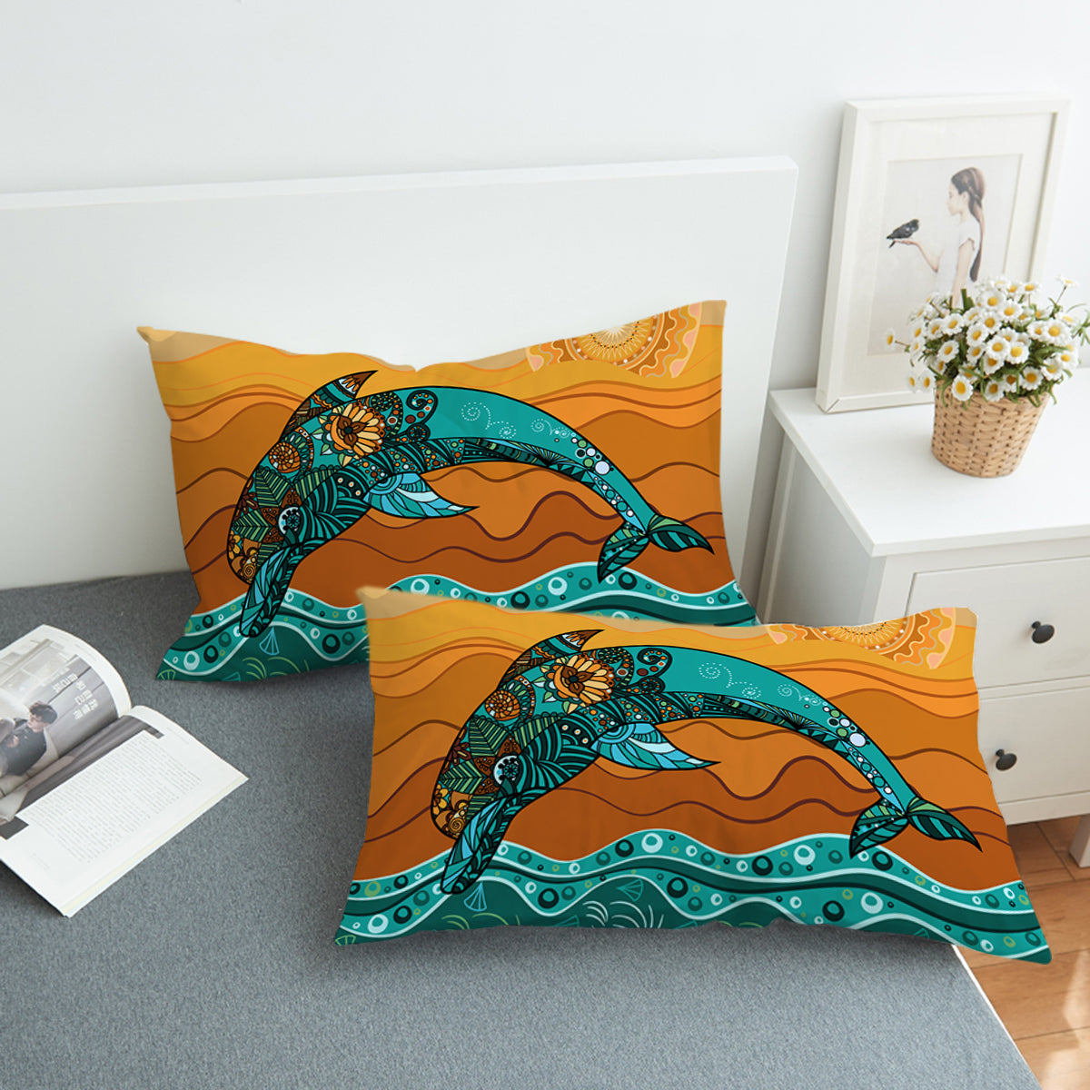 Leaping Dolphin Swzt1397 Pillowcase