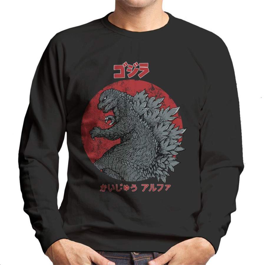 Kaiju Alpha Godzilla Men’s Sweatshirt