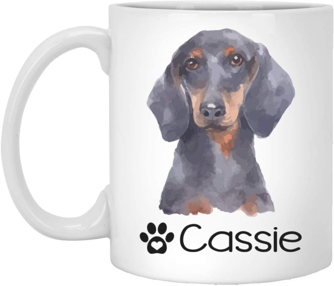 Personalized Dachshund Dog Mug – Pet Owner Gifts For Women – Gifts For Dog Lover – Dachshund Mom Dad Mugs – Dog Cups 11Oz