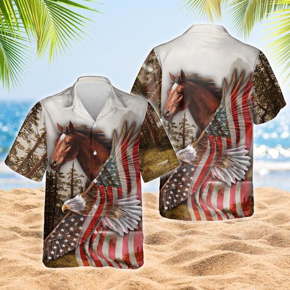 Eagle American Horse Hawaii Shirt Ha84151