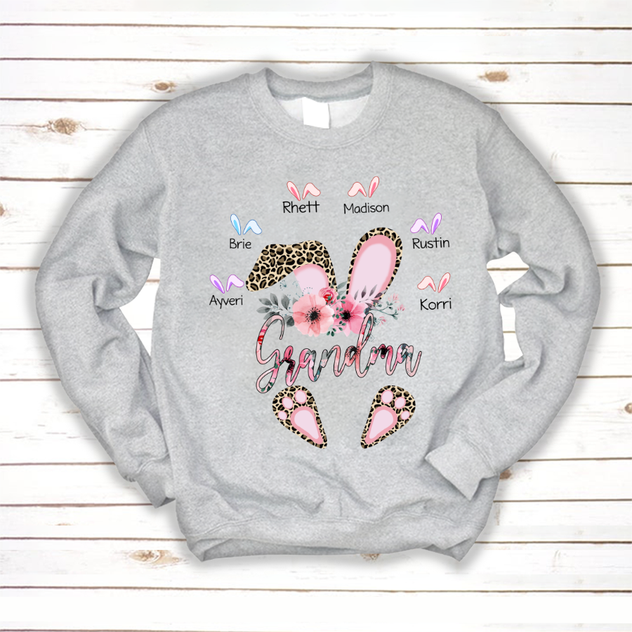 Grandma Bunny Flower Easter Sweatshirt