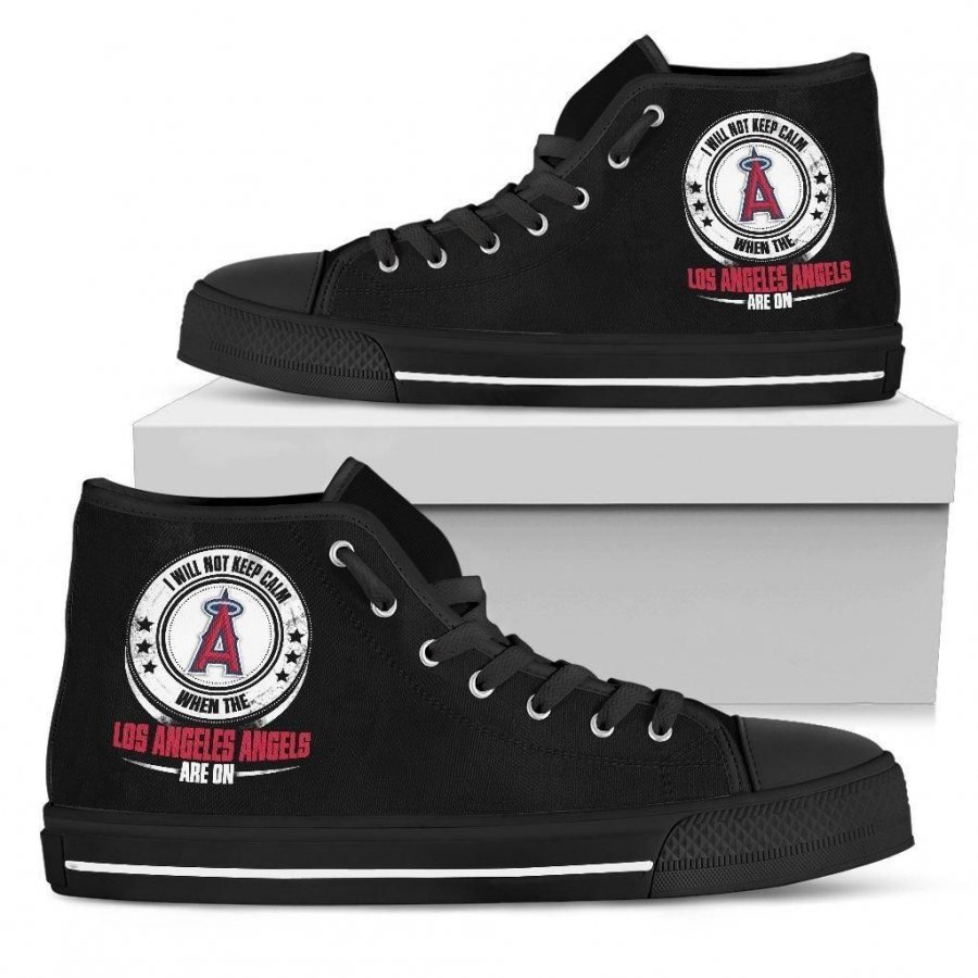 I Will Not Keep Calm Amazing Sporty Los Angeles Angels High Top Shoes #651