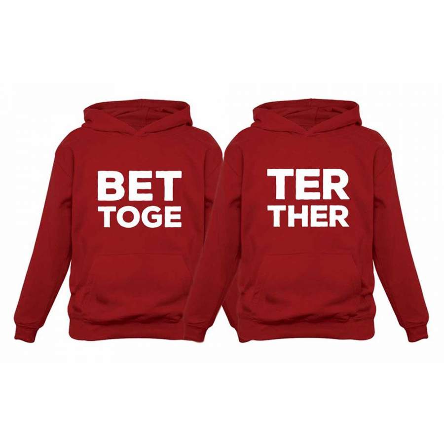 Better Together Matching Hoodies for Couples – Valentine’s Day Gift His & Hers