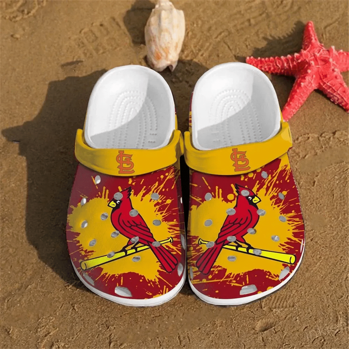 St Louis Cardinals Mlb Teams Big Logo Gift For Fan Rubber Crocs Crocband Clogs Comfy Footwear Tl97