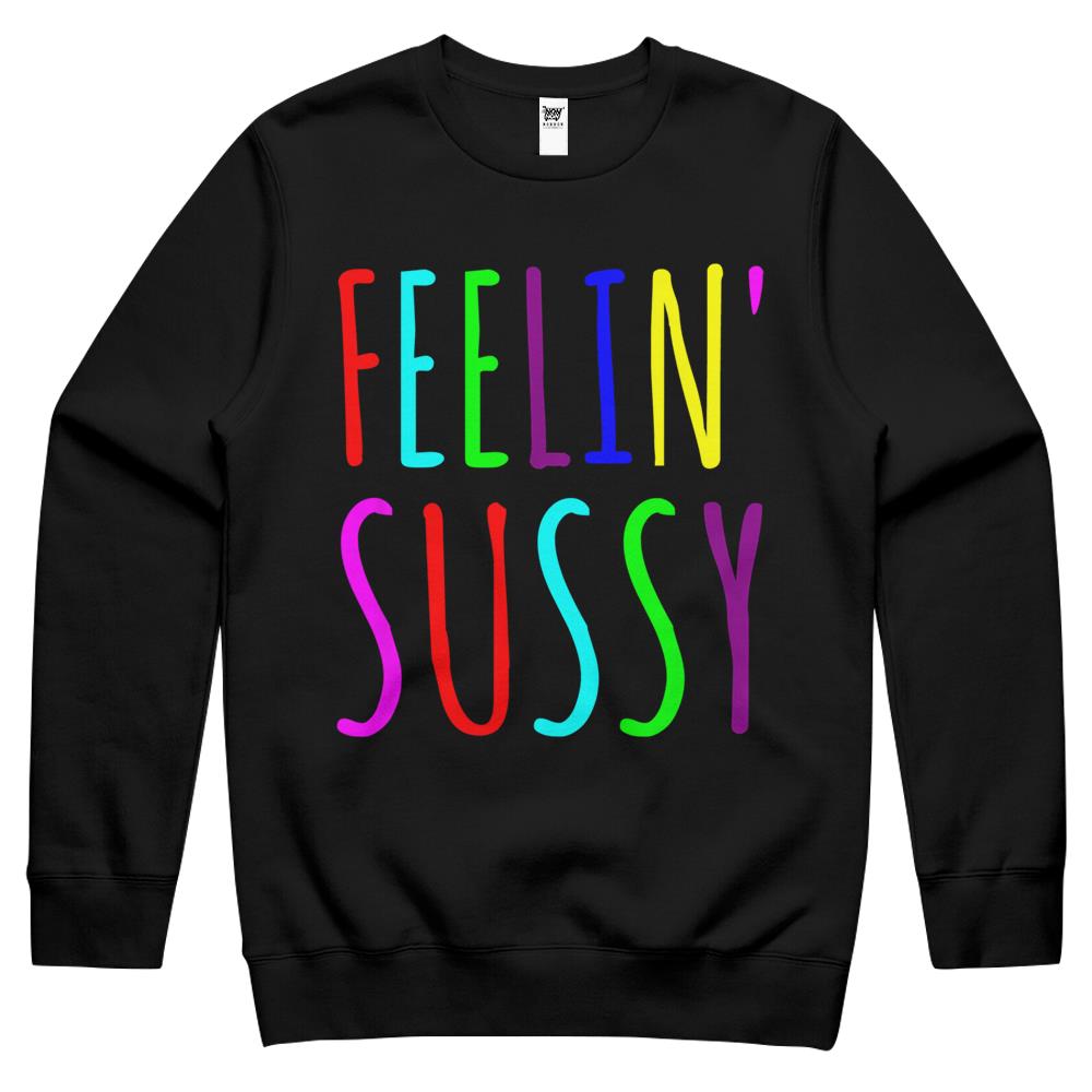 Feelin’ Sussy Mobile Gamer Funny Sus Imposter Crew Colors Crewneck Sweatshirt