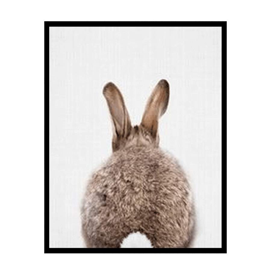 Bunny Behind Natural Poster