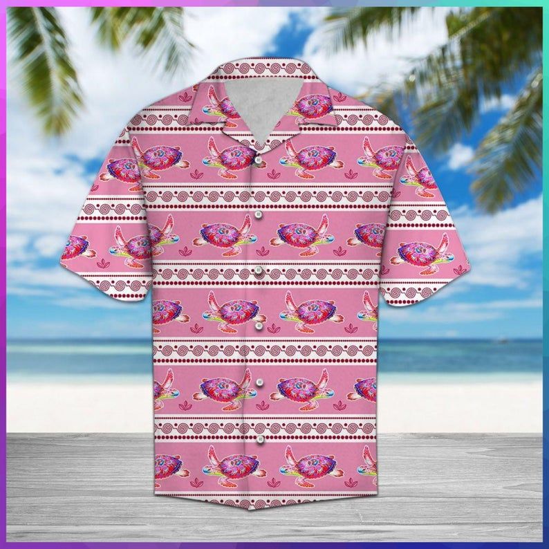 Turtle Pink Best Design Hawaiian Shirt Dhc18064420