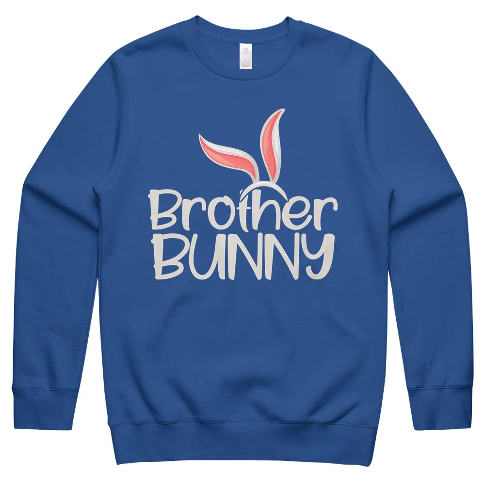 Brother Bunny Funny Saying Cute Family Matching Easter Crewneck Sweatshirt