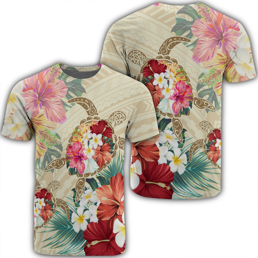 Hawaiian Floral Turtle Beige Ah Ha97962