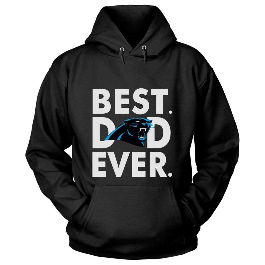 Father Day Best Dad Ever T Shirt Carolina Panthers Logo T Shirt Hoodie