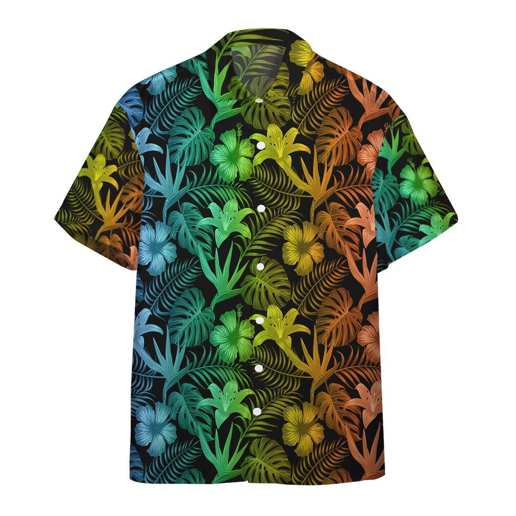 Gearhumans Light Colorful Tropical Hawaii Custom Short Sleeve Shirt Ha51294