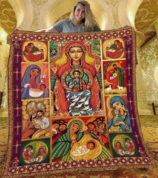 Mother Mary Quilt Blanket Great Customized Gifts For Birthday Christmas Thanksgiving