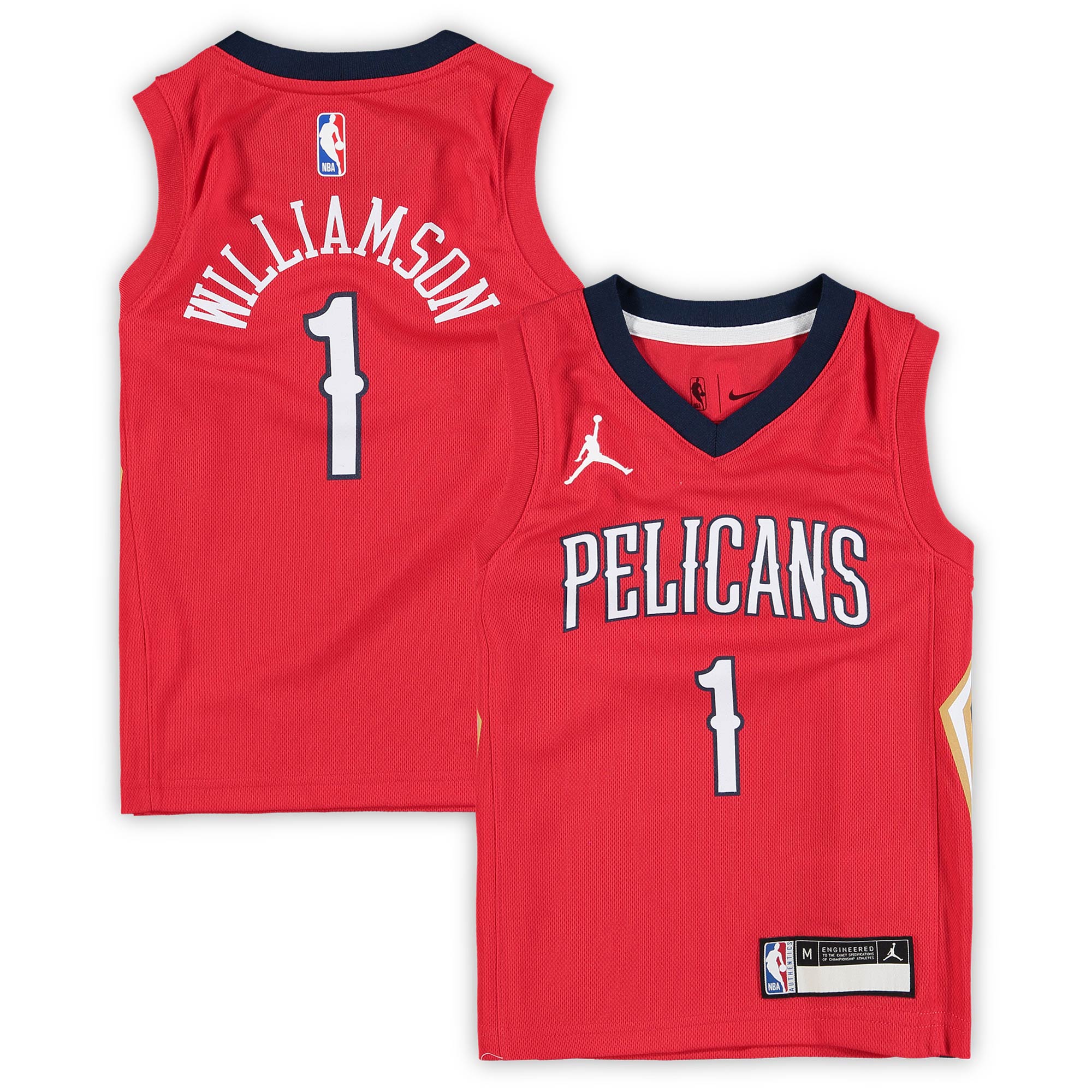 Zion Williamson New Orleans Pelicans Jordan Brand Preschool 2020/21 Fast Break Jersey – Statement Edition – Red