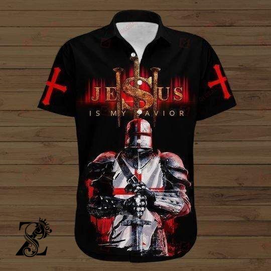 Zides-Sport Knights Templar Jesus Hawaiian Shirt