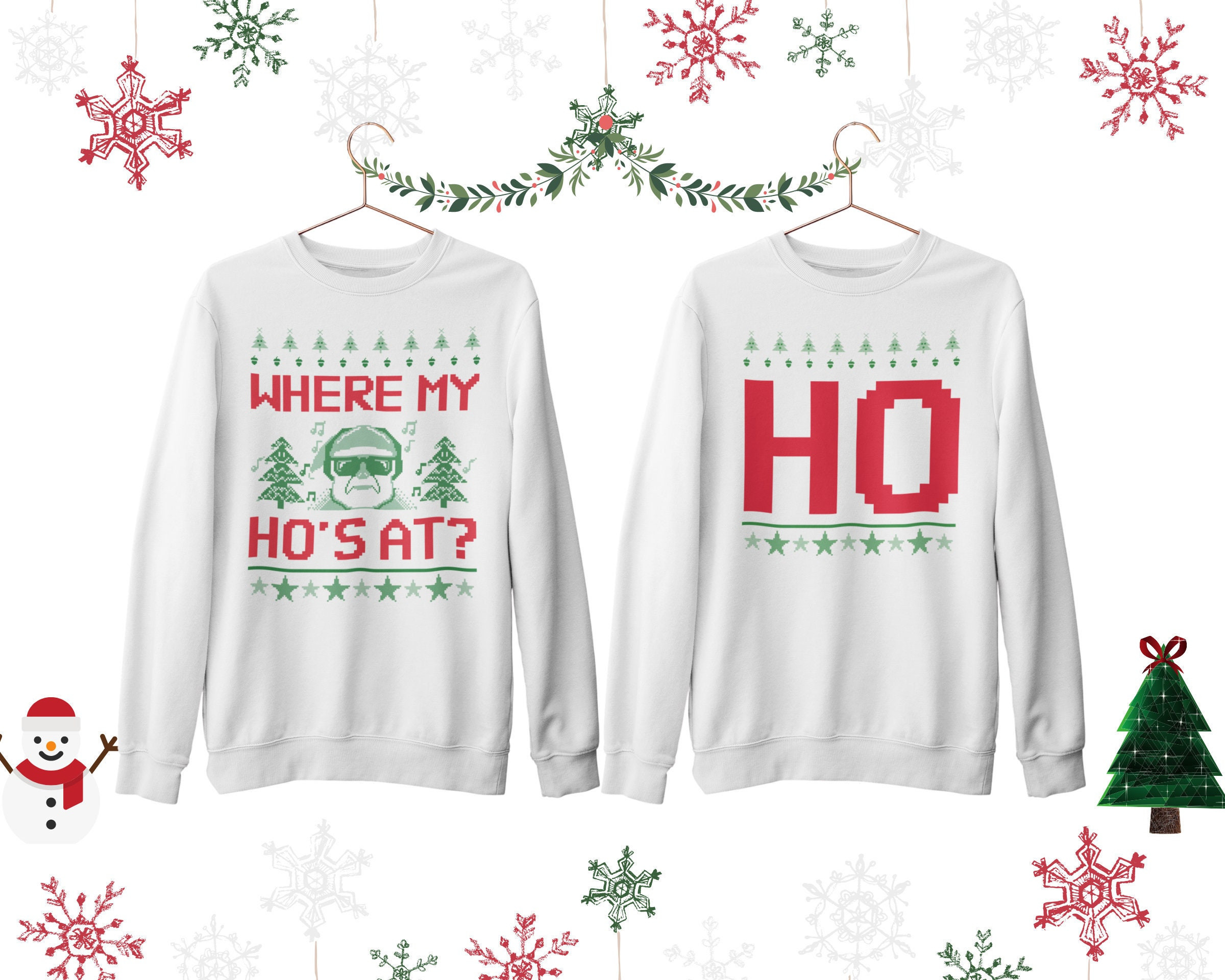 Couple Shirts Where My Ho’S At – Ho Matching Couple, Valentine Gifts, Christmas Gift Graphic Unisex T Shirt, Sweatshirt, Hoodie Size S – 5Xl