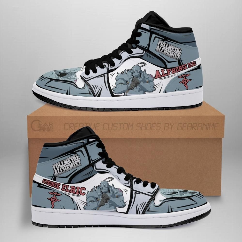 Alphonse Elric Sneakers Fullmetal Alchemist Anime Custom Shoes Unisex Men Women