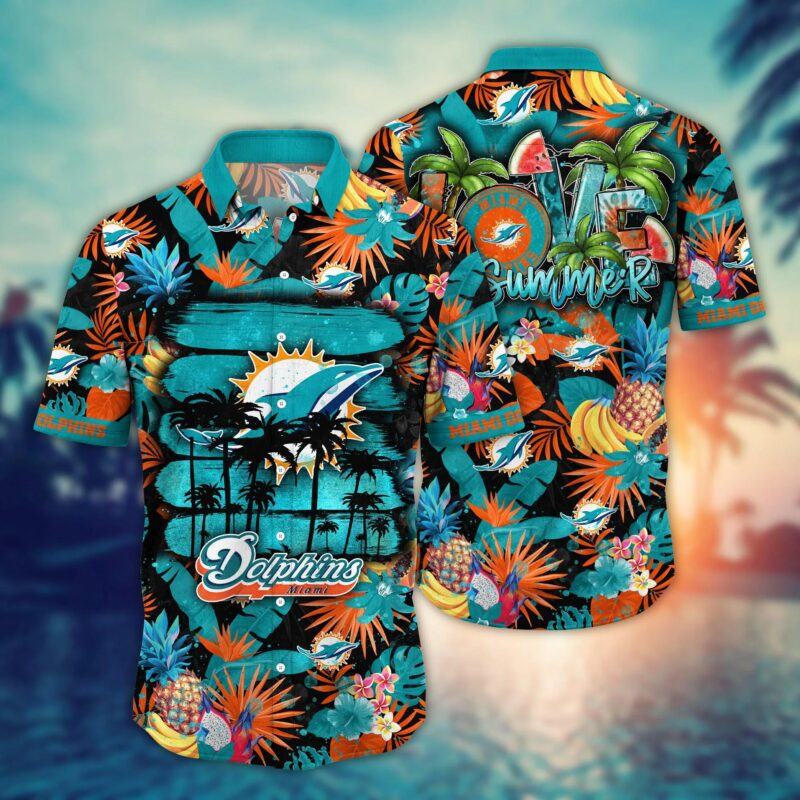 Miami Dolphins Nfl Flower Hawaii Shirt  Custom Summer Football V10