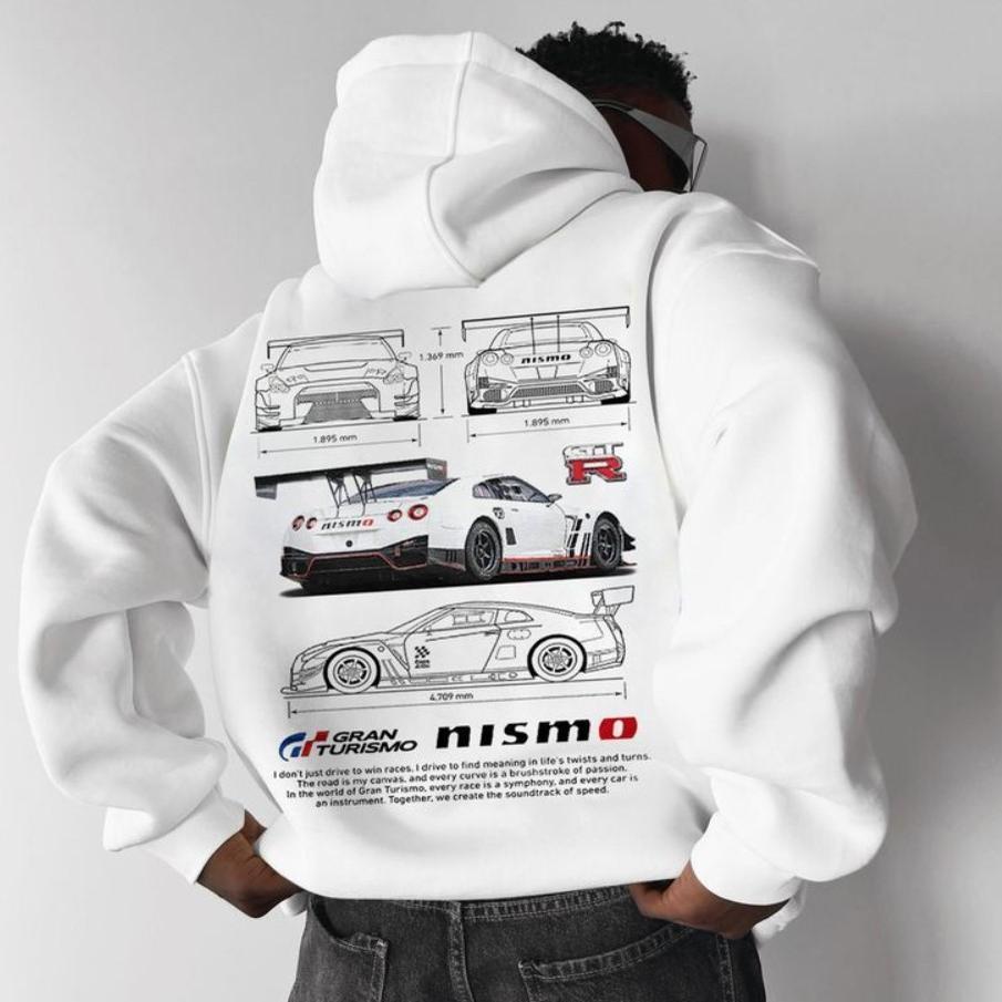 Nissan Ares GTR Car White Hoodie, Sweatshirt, T-Shirt Menswear, Street Racing Shirt, Sport Car Hoodie, Boyfriend Gift