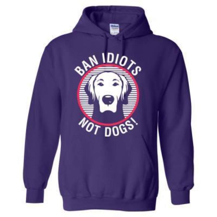 AGR Ban Idiots Not Dogs – Heavy Blend™ Hooded Sweatshirt