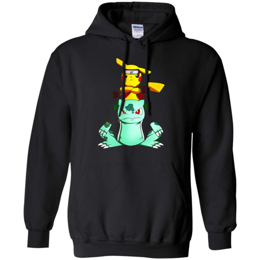 AGR Pokemon Pikachu And Bulbasaur Mashup Naruto Jiraiya Hoodie