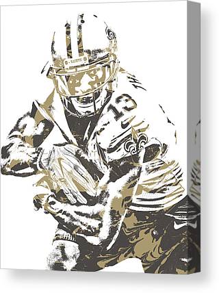 Michael Thomas New Orleans Saints Pixel Art 10 Joe Hamilton Canvas Print